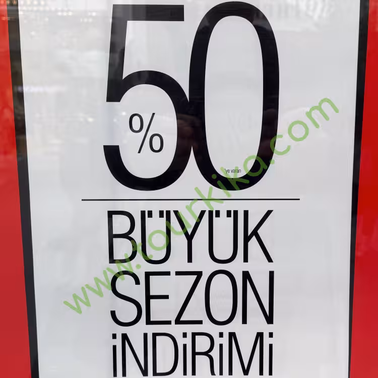 Φωτογραφία στα τουρκικά που λέει %elli δηλαδή πενήντα %